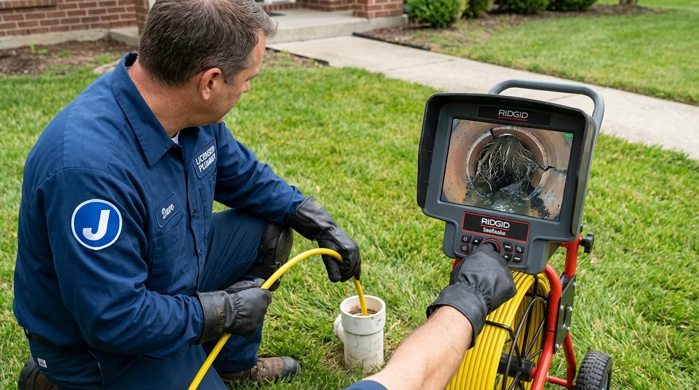 Sewer camera inspection being performed by Johns Plumbing LLC in Bogalusa